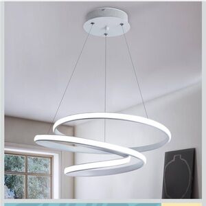 💜 White LED Pendant Lighting 6000K Modern Pendant Light